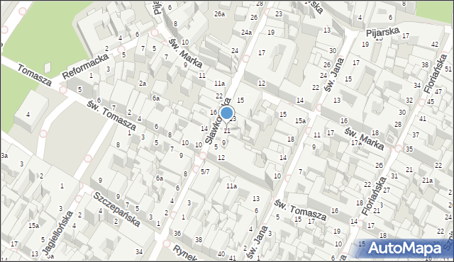 Kraków, Sławkowska, 11, mapa Krakowa