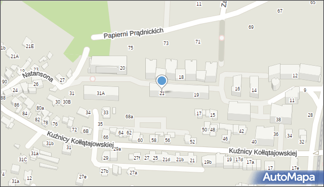 Kraków, Słomczyńskiego Macieja, 21, mapa Krakowa