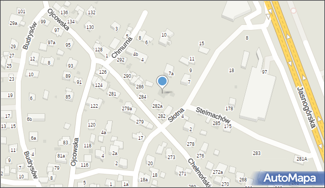 Kraków, Słotna, 3, mapa Krakowa