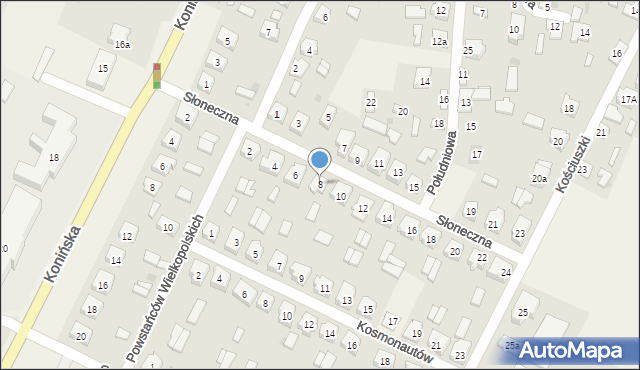 Kramsk, Słoneczna, 8, mapa Kramsk