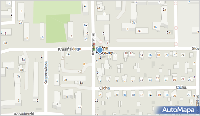 Kraśnik, Słowackiego Juliusza, 2, mapa Kraśnik