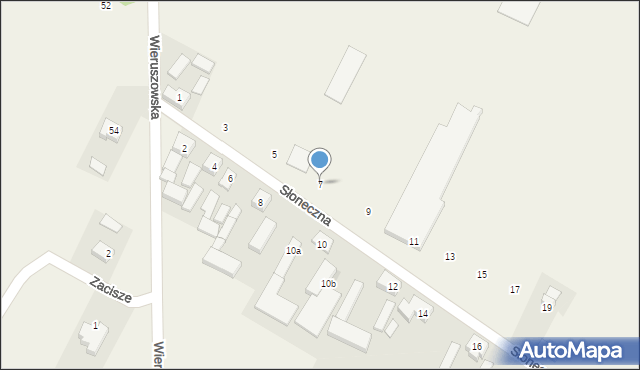 Kraszewice, Słoneczna, 7, mapa Kraszewice