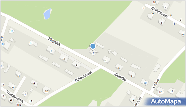 Krępa Słupska, Słupska, 2, mapa Krępa Słupska