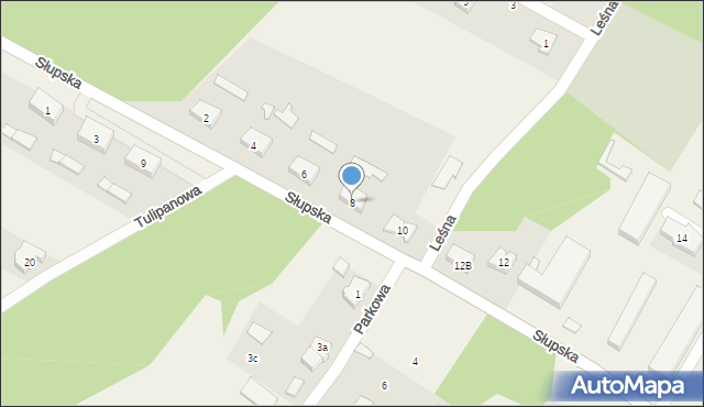 Krępa Słupska, Słupska, 8, mapa Krępa Słupska