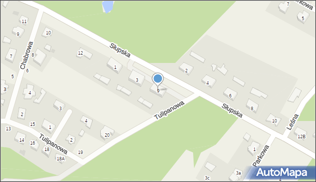 Krępa Słupska, Słupska, 9, mapa Krępa Słupska