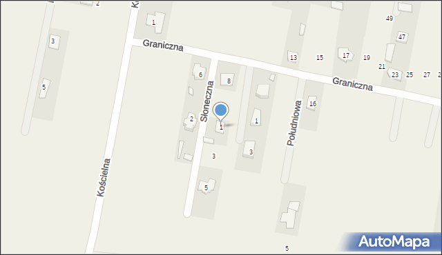 Królewiec, Słoneczna, 1, mapa Królewiec