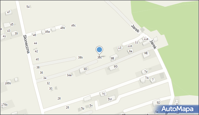 Krościenko nad Dunajcem, Słoneczna, 36c, mapa Krościenko nad Dunajcem