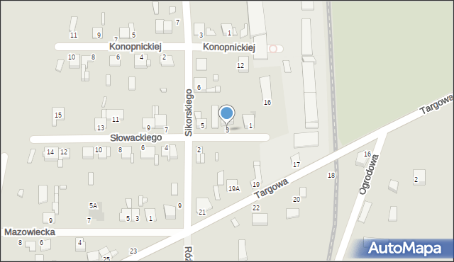 Krośniewice, Słowackiego Juliusza, 3, mapa Krośniewice