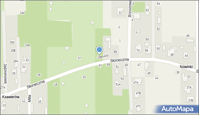 Krupia Wólka, Słoneczna, 106, mapa Krupia Wólka