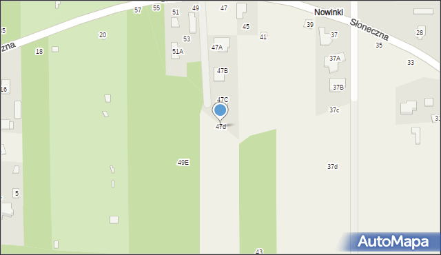 Krupia Wólka, Słoneczna, 47d, mapa Krupia Wólka