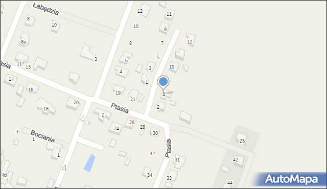 Kruszyna, Słowikowa, 4, mapa Kruszyna