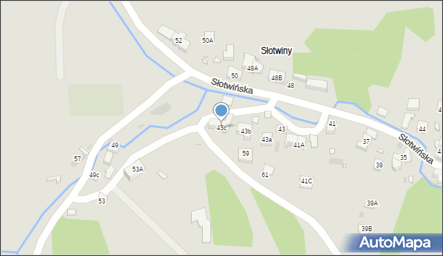 Krynica-Zdrój, Słotwińska, 43c, mapa Krynica-Zdrój