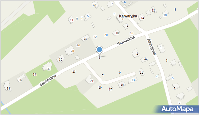 Krzaki Czaplinkowskie, Słoneczna, 5, mapa Krzaki Czaplinkowskie