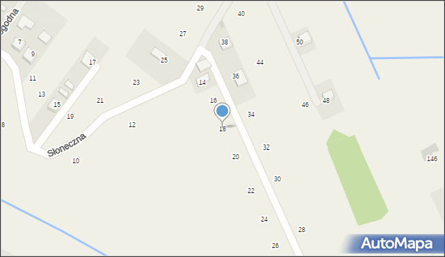 Krzeczów, Słoneczna, 18, mapa Krzeczów