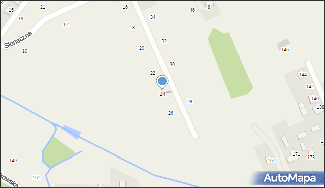 Krzeczów, Słoneczna, 24, mapa Krzeczów