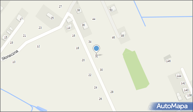 Krzeczów, Słoneczna, 32, mapa Krzeczów