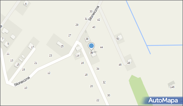 Krzeczów, Słoneczna, 36, mapa Krzeczów