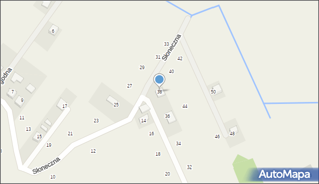 Krzeczów, Słoneczna, 38, mapa Krzeczów