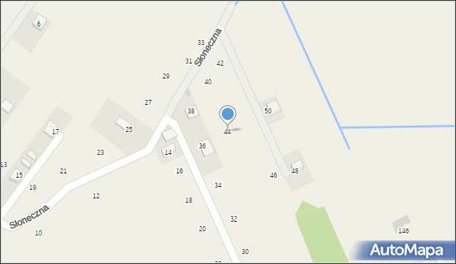 Krzeczów, Słoneczna, 44, mapa Krzeczów