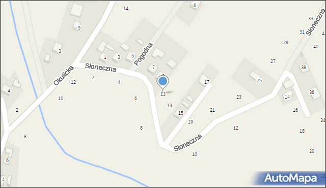 Krzeczów, Słoneczna, 11, mapa Krzeczów