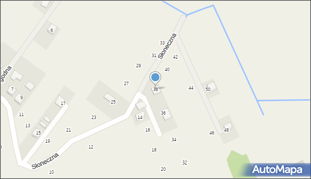 Krzeczów, Słoneczna, 38, mapa Krzeczów