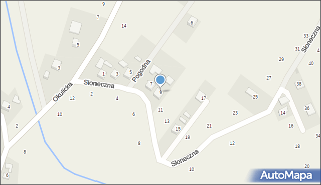 Krzeczów, Słoneczna, 9, mapa Krzeczów