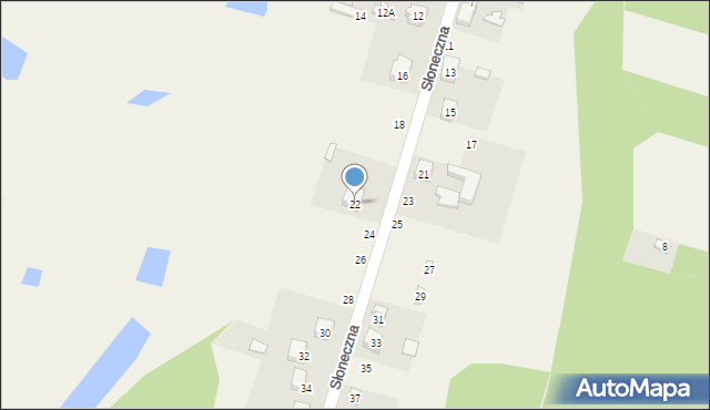 Krzeczów, Słoneczna, 22, mapa Krzeczów