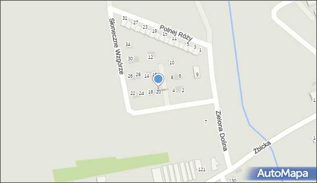 Krzeszowice, Słoneczne Wzgórze, 20, mapa Krzeszowice