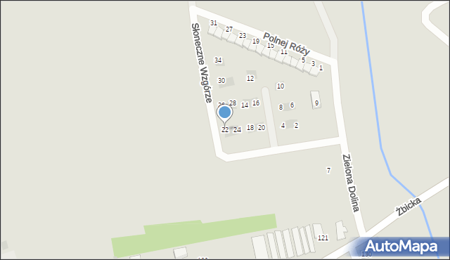 Krzeszowice, Słoneczne Wzgórze, 22, mapa Krzeszowice