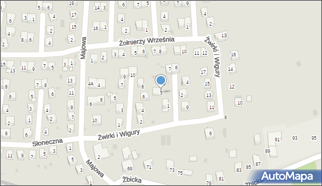 Krzeszowice, Ślusarczyka Karola, inż., 3, mapa Krzeszowice