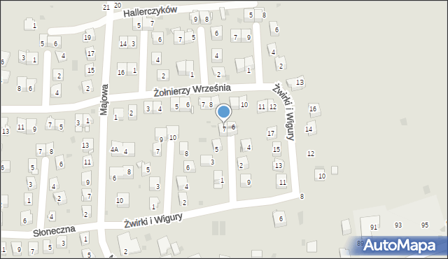 Krzeszowice, Ślusarczyka Karola, inż., 7, mapa Krzeszowice