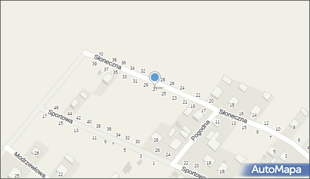 Księżpol, Słoneczna, 27, mapa Księżpol