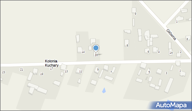 Kuchary, Słoneczna, 10, mapa Kuchary