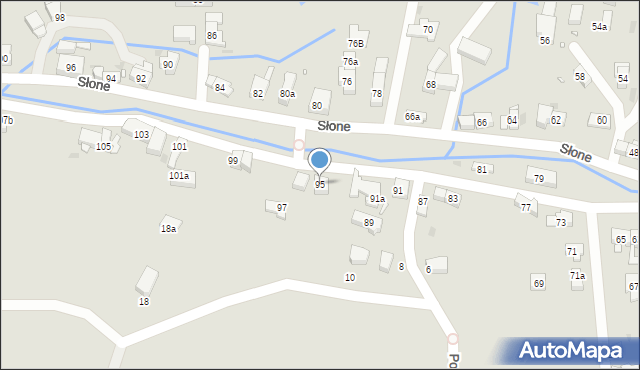 Kudowa-Zdrój, Słone, 95, mapa Kudowa-Zdrój