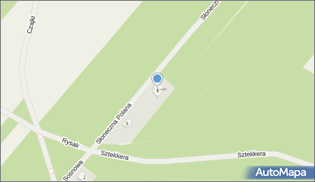 Kuklówka Zarzeczna, Słoneczna Polana, 8, mapa Kuklówka Zarzeczna