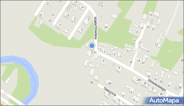 Kunów, Słowackiego Juliusza, 1, mapa Kunów