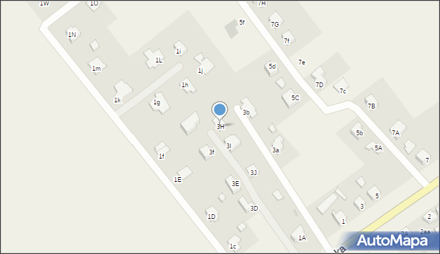 Kunowice, Słubicka, 3H, mapa Kunowice