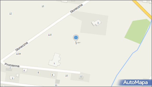 Kuriany, Słoneczna, 5, mapa Kuriany