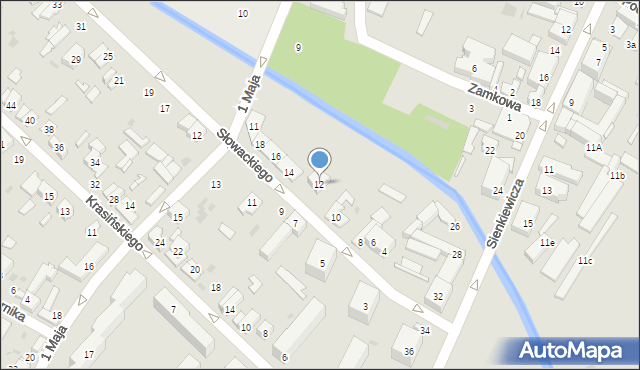 Kutno, Słowackiego Juliusza, 12, mapa Kutno