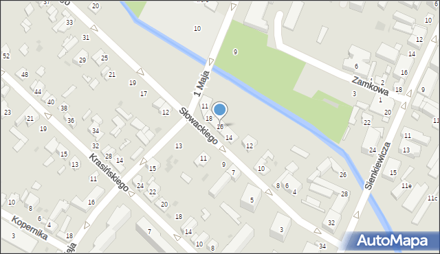 Kutno, Słowackiego Juliusza, 16, mapa Kutno