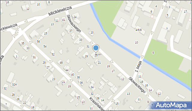 Kutno, Słowackiego Juliusza, 25, mapa Kutno