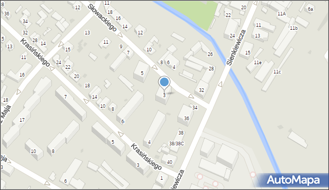 Kutno, Słowackiego Juliusza, 3, mapa Kutno