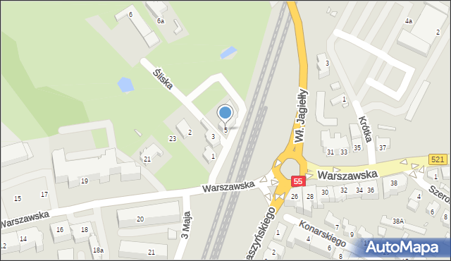 Kwidzyn, Śliska, 5, mapa Kwidzyn