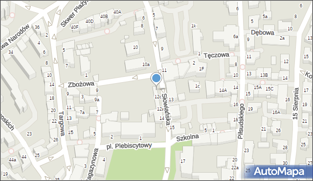 Kwidzyn, Słowiańska, 12d, mapa Kwidzyn