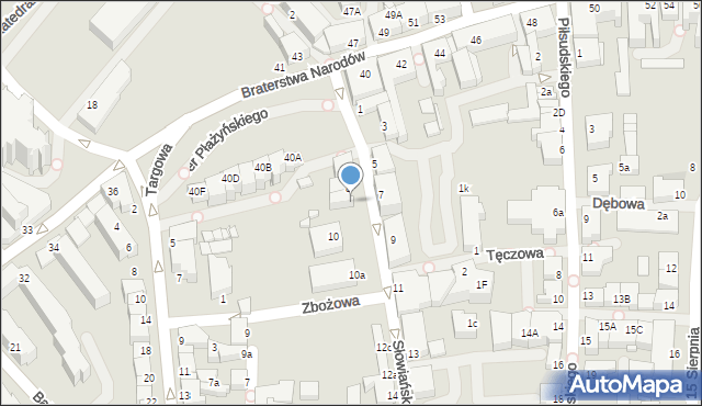 Kwidzyn, Słowiańska, 8a, mapa Kwidzyn