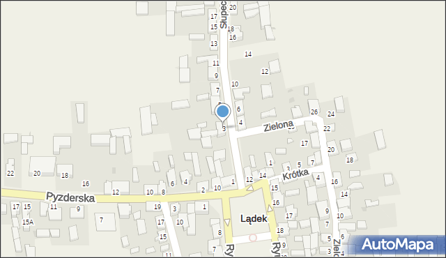 Lądek, Słupecka, 3, mapa Lądek
