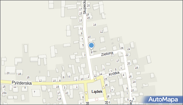 Lądek, Słupecka, 4, mapa Lądek