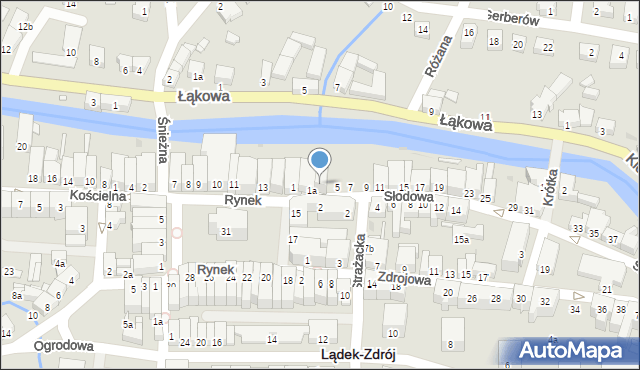 Lądek-Zdrój, Słodowa, 3, mapa Lądek-Zdrój