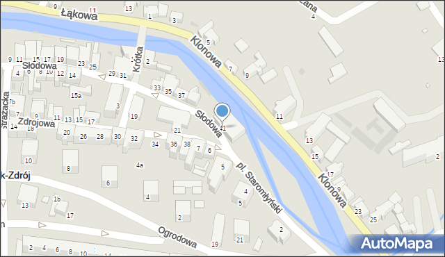 Lądek-Zdrój, Słodowa, 41, mapa Lądek-Zdrój