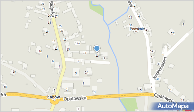 Łagów, Słupska, 11, mapa Łagów